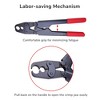 Yescom 1/2" 3/4" 2-in-1 Pex Crimping Tool Crimper with Go/no Go Gauge for Copper Ring Plumping Crimps Red - 4 of 4