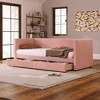 KTMBDW Twin Size Corduroy Daybed with Two Drawers and Wood Slat, Tufted Sofa Bed for Bedroom Guest Room, No Box Spring Needed - 2 of 4