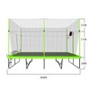 UNISOAR 10ft *17ft Rectangule Trampoline with Green Fabric Black Powder-coated Galvanized Steel Tubes with Basketball Hoop System Advanced Ladder - 2 of 4