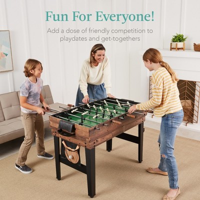 Walnut 13-in-1 Combo Game Table with Foosball, Ping Pong, and Basketball
