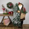 Northlight Standing Woodland Santa Claus with Flocked Alpine Tree Commercial Christmas Figure - 5' - 2 of 4