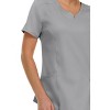 Medichic Scrubs Women's V-Neck Notch Fashion Stretch Scrub Top with Two Pockets, Flex Easy Care Fabric - 4 of 4