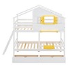 NicBex Twin Over Twin Bunk Bed with Guardrail and 2 Drawers,Loft Bed with Ladder and 1 Storage Box and Shelf,Noise Reduced Bunk Beds for Bedroom - 4 of 4