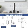 Gulches Oil Rubbed Bronze 2 Handle 8-Inch Lavatory Faucet - 3 Hole Design with 360° Swivel Spout - 4 of 4
