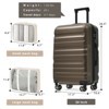 Vynxaria 3PC Luggage Set: 24" Hardside ABS Checked Suitcase + 2 Mesh Packing Cubes, 360¡ã Spinner Wheels - 3 of 4