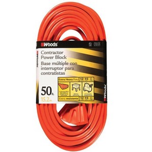 Woods 12/3 SJTW 300 V 50 ft. L Power Cord - 1 of 1