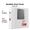 Staples Standard 4-Inch D 3-Ring View Binder White (26358) 976178 - 2 of 4