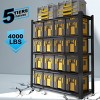 ALEXOUN 5 Tier Black Heavy Duty Metal Storage Shelves,Open Back Adjustable Shelves Strong Load Bearing for Garage,Pantry,Office. - 4 of 4