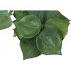 Monarch Specialties Artificial Plant 8 inch Tall Alocasia Indoor Faux Fake Table Greenery Potted Set Of 2 Decorative Green Leaves White Cement Pots - 4 of 4