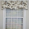 RLF Home 100% Cotton Zanzibar Cornice With Poly/Cotton Ivory lining Rod Pocket Valance 50" x 17" Gray - 2 of 4