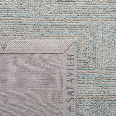 Gray Hand-Tufted Wool Square Area Rug, 6' x 6'