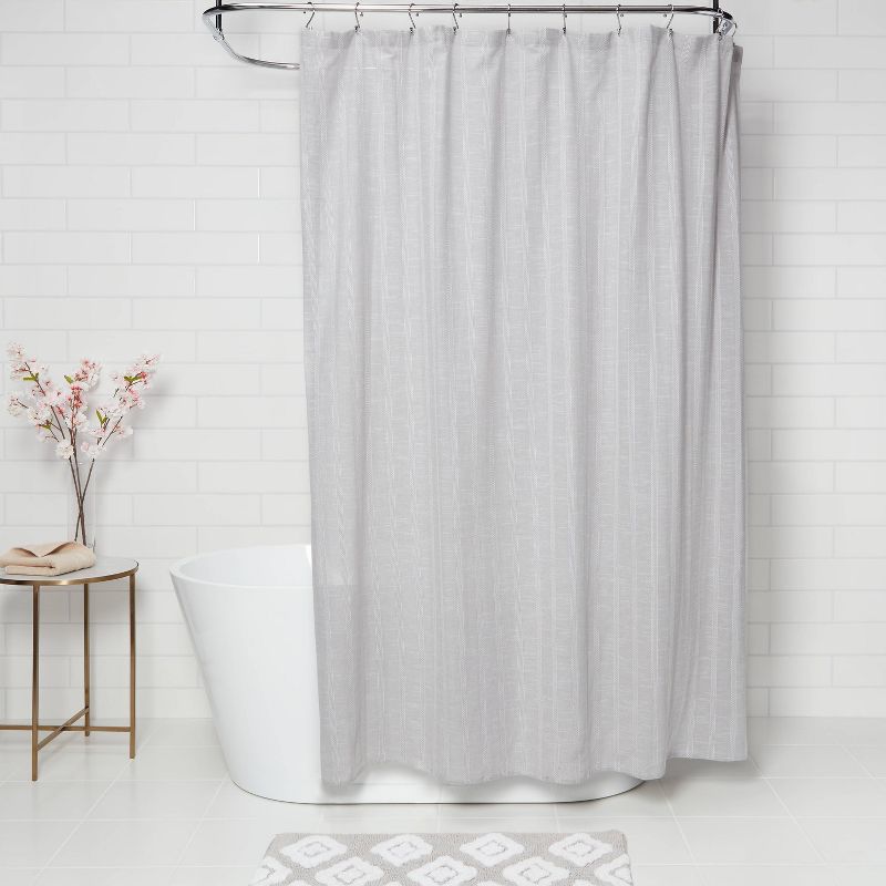 Tonal Striped Shower Curtain Gray - Threshold&#8482;, 2 of 7