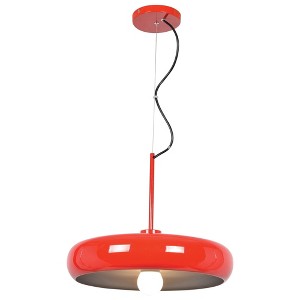 Access Lighting Small Bistro Round Colored Led Pendant with Shade Ceiling Lights Red