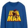 Men's - Marvel - Iron Man Stacked Name Oversized Long Sleeve Graphic T-Shirt - 2 of 4