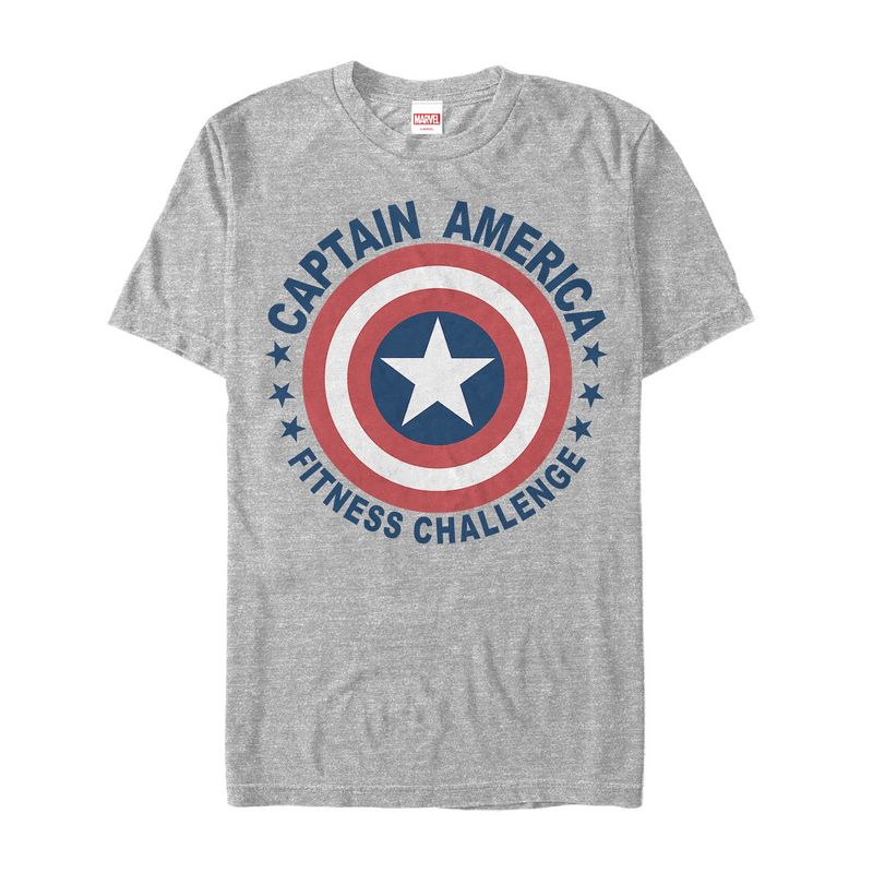 Men's Marvel Captain America Fitness Shield T-Shirt, 1 of 5