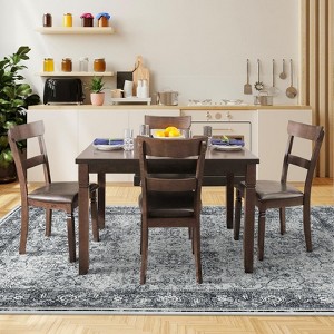 Area Rug Washable Rugs Vintage Tradition Floor Carpet Distressed Indoor Home Decor Thin Retro Accent Rug for Living Room Bedroom, Non Slip Design - 1 of 4