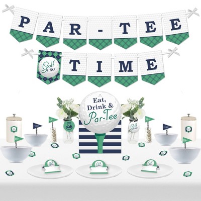 Big Dot of Happiness Par-Tee Time - Golf - DIY Birthday or Retirement Party Signs - Snack Bar Decorations Kit - 50 Pieces