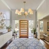 BAOURE 5-Light Boho Farmhouse Chandelier 32″ Coastal Pendant Light with Hand-Woven Fabric Shade,Rustic Gold Light Fixtures for Dining Room Living Room - 4 of 4