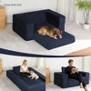 Whisen Convertible Human-Pet Nest Sofa, Compression Human Dog Sofa Bed, Modern Corduroy Floor Couch With Pillow, No Assembly Required - 4 of 4