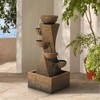 John Timberland Cascading Bowls Rustic Cascading Bowls Outdoor Floor Water Fountain with LED Light 27 1/2" for Yard Garden Patio Home Deck Porch - 2 of 4