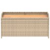 vidaXL Storage Bench Mix Beige 39.4"x19.7"x20.5" Poly Rattan and Acacia Wood - 4 of 4