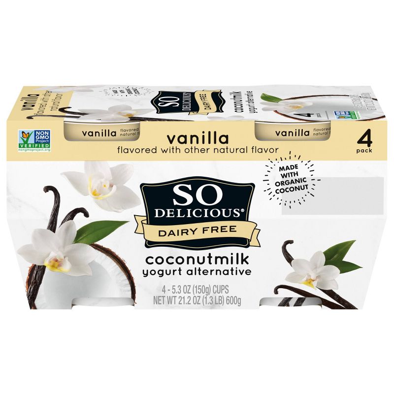 So Delicious Dairy Free Vanilla Coconut Milk Yogurt - 4ct/5.3oz Cups, 3 of 16
