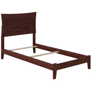 AFI Furnishings Metro Twin Traditional Bed with Open Footboard and Turbo Charger in Walnut - 1 of 4