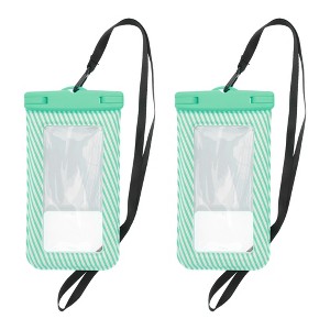 Unique Bargains Full Stripe Mobile Waterproof Bag 2 Pcs - 1 of 4
