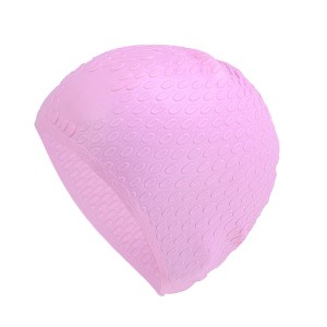Unique Bargains Silicone Waterproof Embossed Swim Cap 1 Pc - 1 of 4