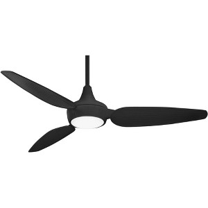 60" Minka Aire Modern 3 Blade Outdoor Ceiling Fan with LED Light Remote Control Coal Wet Rated for Patio Exterior Porch Gazebo - 1 of 4