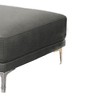 Royal Hampton Ottoman with Sleek Metal Feet, Gray - 4 of 4