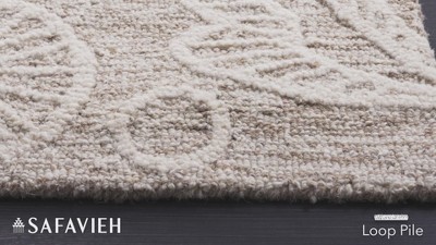 Ivory and Grey Floral Hand-Tufted Wool Area Rug