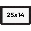 PosterPalooza | Modern Shadow Box 1" Depth Black Picture Frame - UV Acrylic, Backing Board, Hanging Hardware - 2 of 4