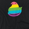 Rainbow Striped Easter Peep Women's Loose T-Shirt Black - 2 of 4