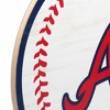 MLB Atlanta Braves Baseball Wood Sign Panel