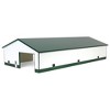 1/64 White & Green 60ft x 120ft Wooden Implement Shed w/ Side Doors STA-219 - 4 of 4