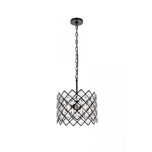 Elegant Lighting Lyla 13 inch pendant in black - 1 of 4