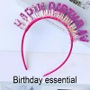 Evo Bytes Hot Pink Happy Birthday Felt Headband with Glitter, Perfect for Baking & Party Decor - 3 of 4