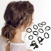 Unique Bargains Elegant Bow Pearl Hair Ties Hair Elastic Band Black White 11 Pcs - 3 of 4