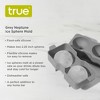True Gray Neptune Sphere Ice Cube Mold - Silicone Ball Ice Cube Molds for Whiskey Bourbon and Cocktails in Grey, 2.25 Inch - 2 of 4