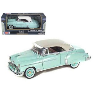 1950 Chevrolet Bel Air Green with Cream Top 1/24 Diecast Model Car by Motormax - 1 of 3