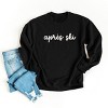 Simply Sage Market Embroidered Apres Ski Words Sweatshirt - 3 of 3