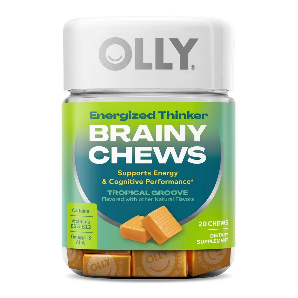 Photos - Vitamins & Minerals Olly Brainy Chews - Energized Thinker - 20ct 