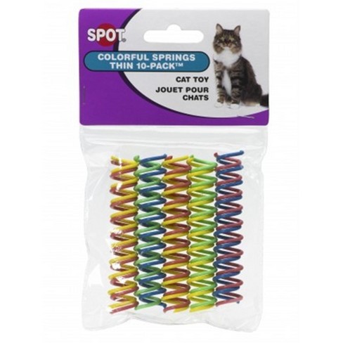 Spot Thin & Colorful Springs Cat Toy - 10 Pack - image 1 of 3