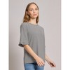 Ruffle Sleeve Stripe Top - 2 of 3