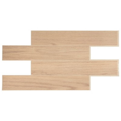 Smart Tiles 2pk Norway Oak XL Matte Peel & Stick 3D Tile Paper Backsplash