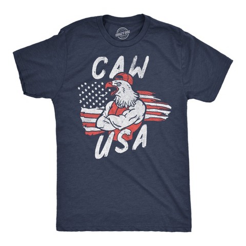 Мужские футболки Crazy Dog T-Shirts, Inc. Mens Funny T Shirts Caw USA Sarcastic Fourth Of July Tee For Men - Crazy Dog Men's T Shirt For Fourth Of July Navy XL