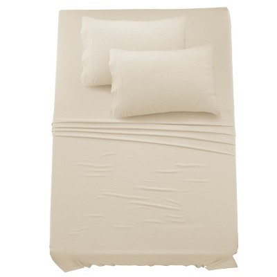 6 Piece Bed Sheet Set Ultra Soft Brushed Microfiber Solid Sheets with Pillow Cases - Lux Decor Collection
