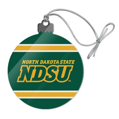 North Dakota State NDSU Stripes Acrylic Christmas Tree Holiday Ornament