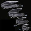 36-Pack Small Plastic Organizer Boxes with Hinged Lids & Labels, Mixed Size Containers for Crafts, Jewelry, and Beads - 2 of 4